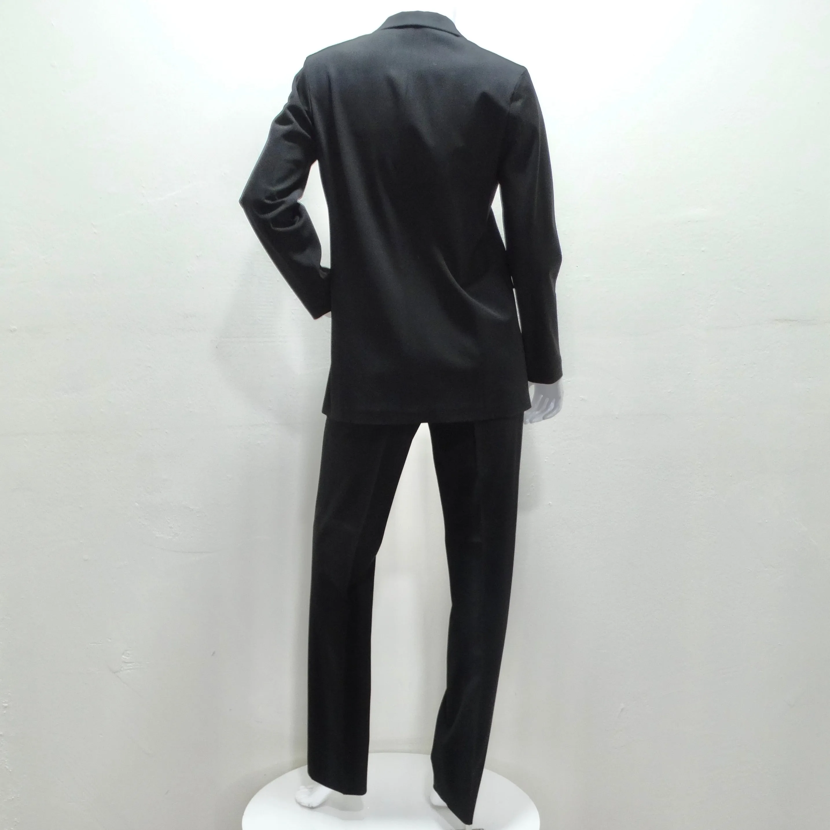 Jill Sander 90s Black Blazer & Trouser Suit Set