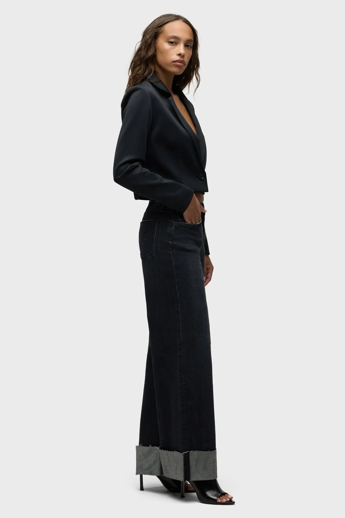 Jodie High-Rise Wide Leg Jean w/ Cuff