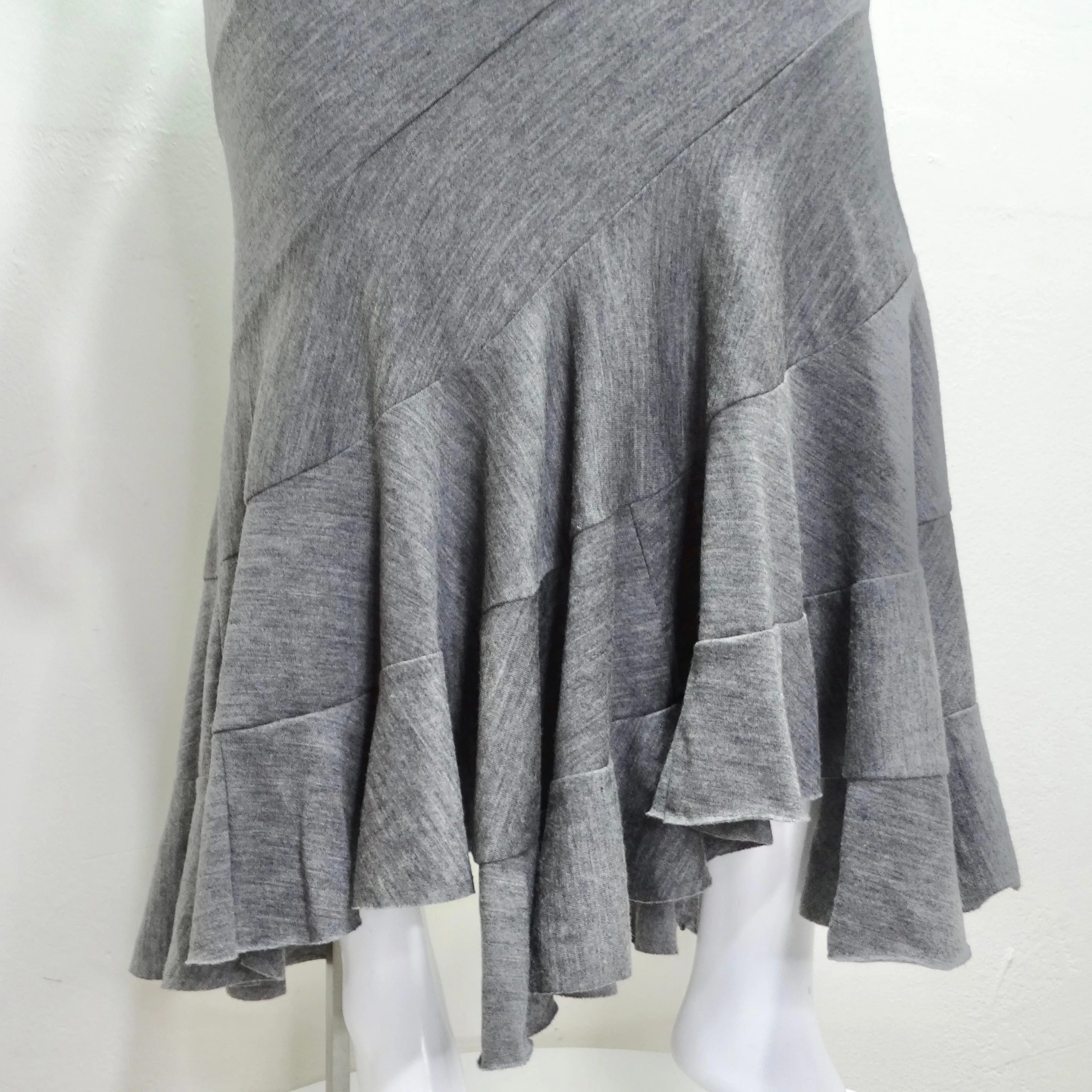 Junya Watanabe Comme Des Garcons Grey Wool Tube Skirt/Dress