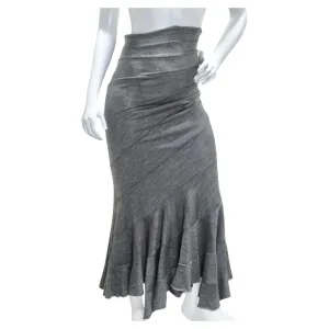 Junya Watanabe Comme Des Garcons Grey Wool Tube Skirt/Dress