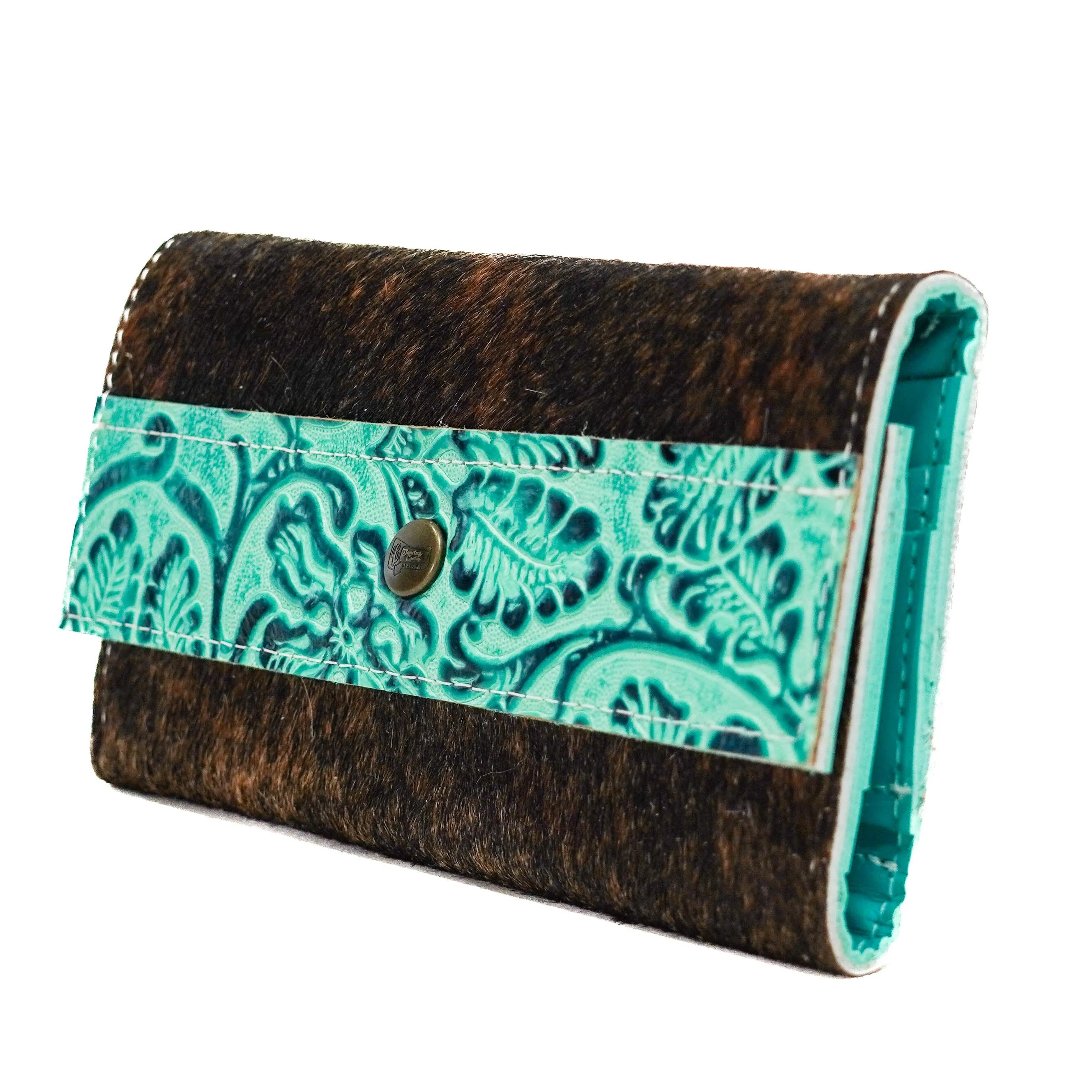 Kacey Wallet - Dark Brindle w/ Sea Glass Tool