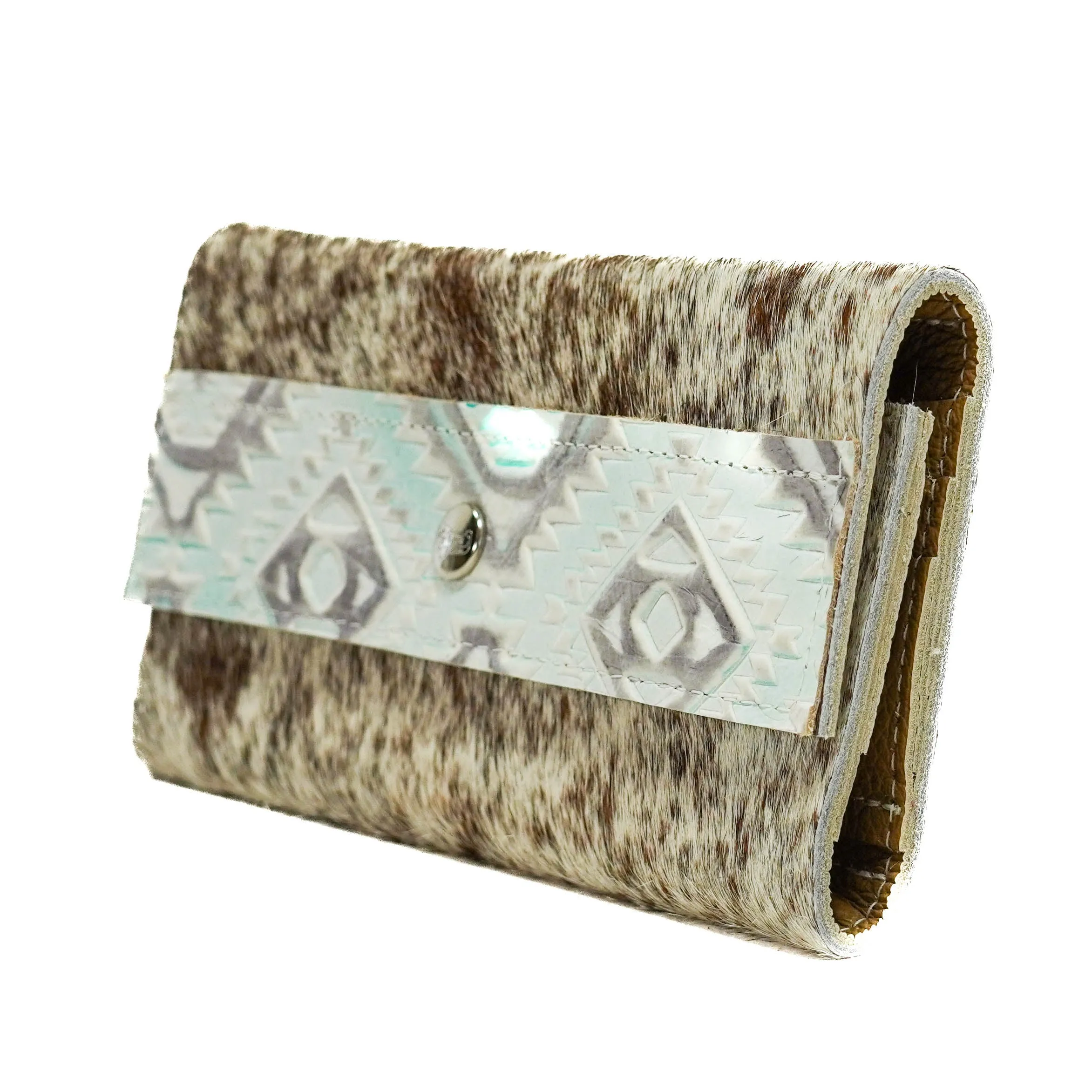 Kacey Wallet - Longhorn w/ Turquoise Sand Aztec
