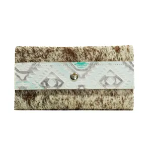 Kacey Wallet - Longhorn w/ Turquoise Sand Aztec