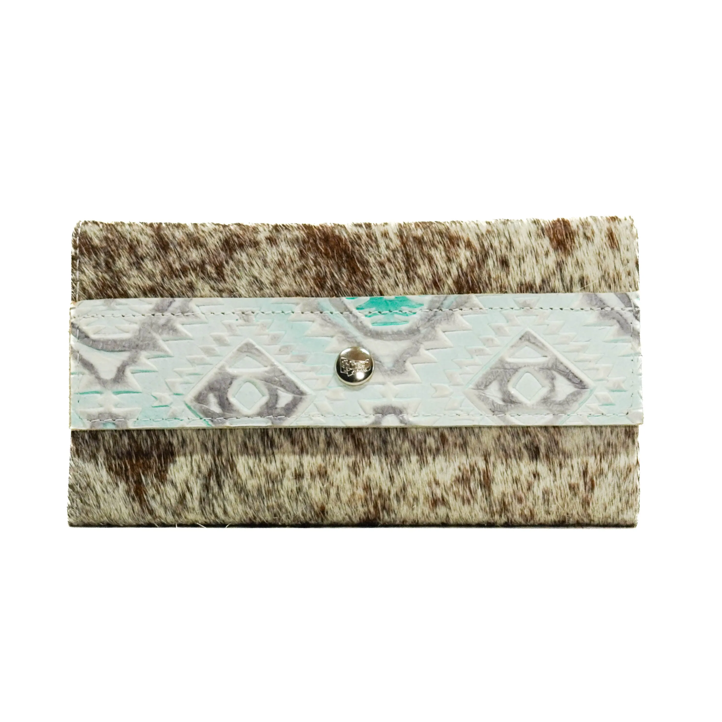Kacey Wallet - Longhorn w/ Turquoise Sand Aztec