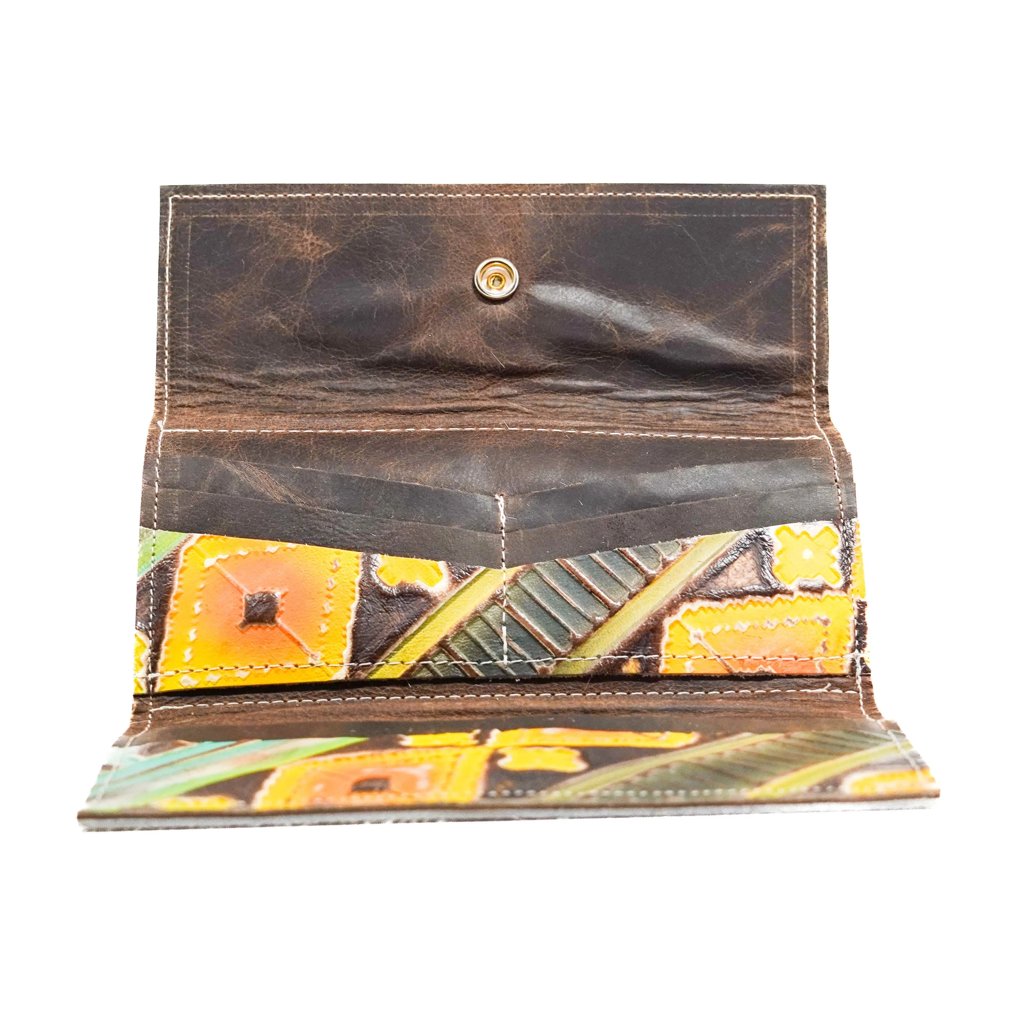 Kacey Wallet - Tricolor w/ Aurora Navajo