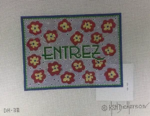 Kate Dickerson Needlepoint DH-38 Floral - Periwinkle
