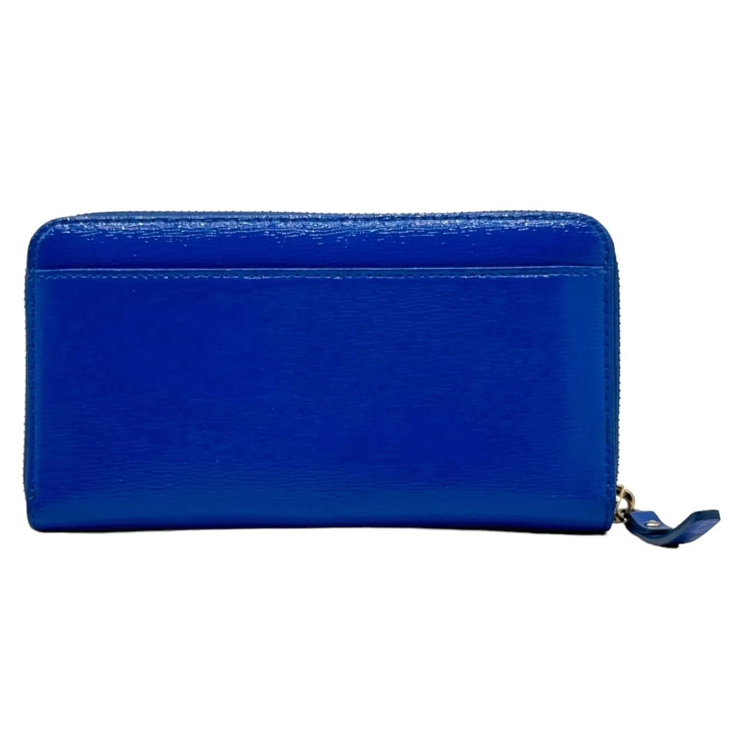 KATE SPADE Leather Zip Around Wallet - Cobalt Blue