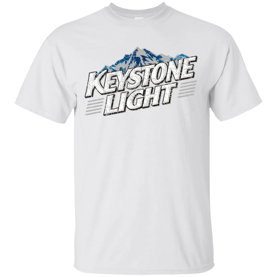 Keystone Light Beer T-Shirt Custom Designed Color Worn Label Pattern