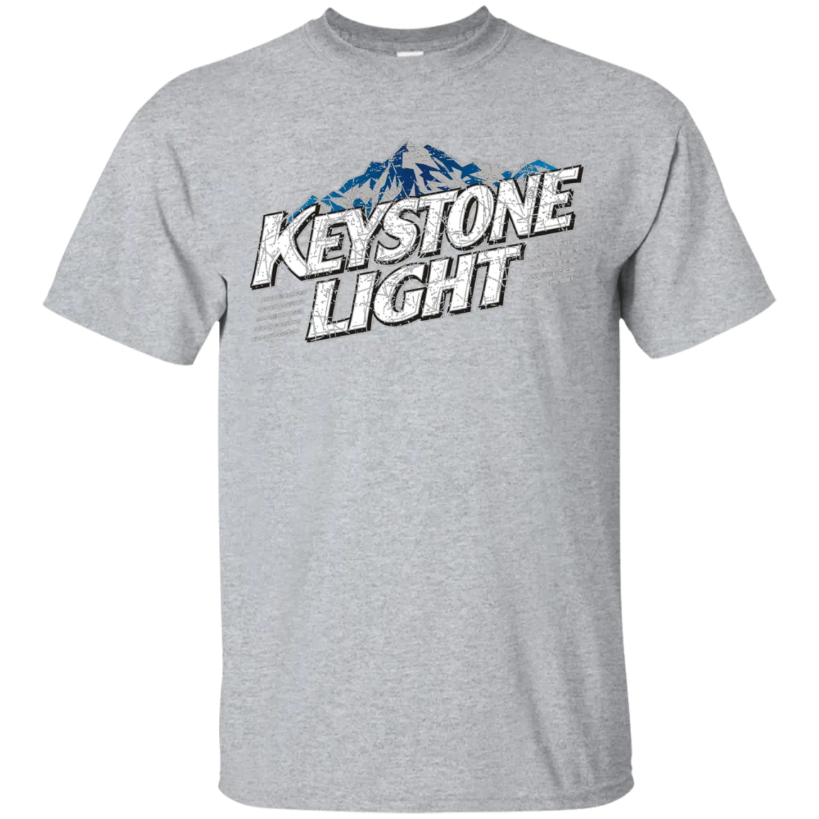 Keystone Light Beer T-Shirt Custom Designed Color Worn Label Pattern