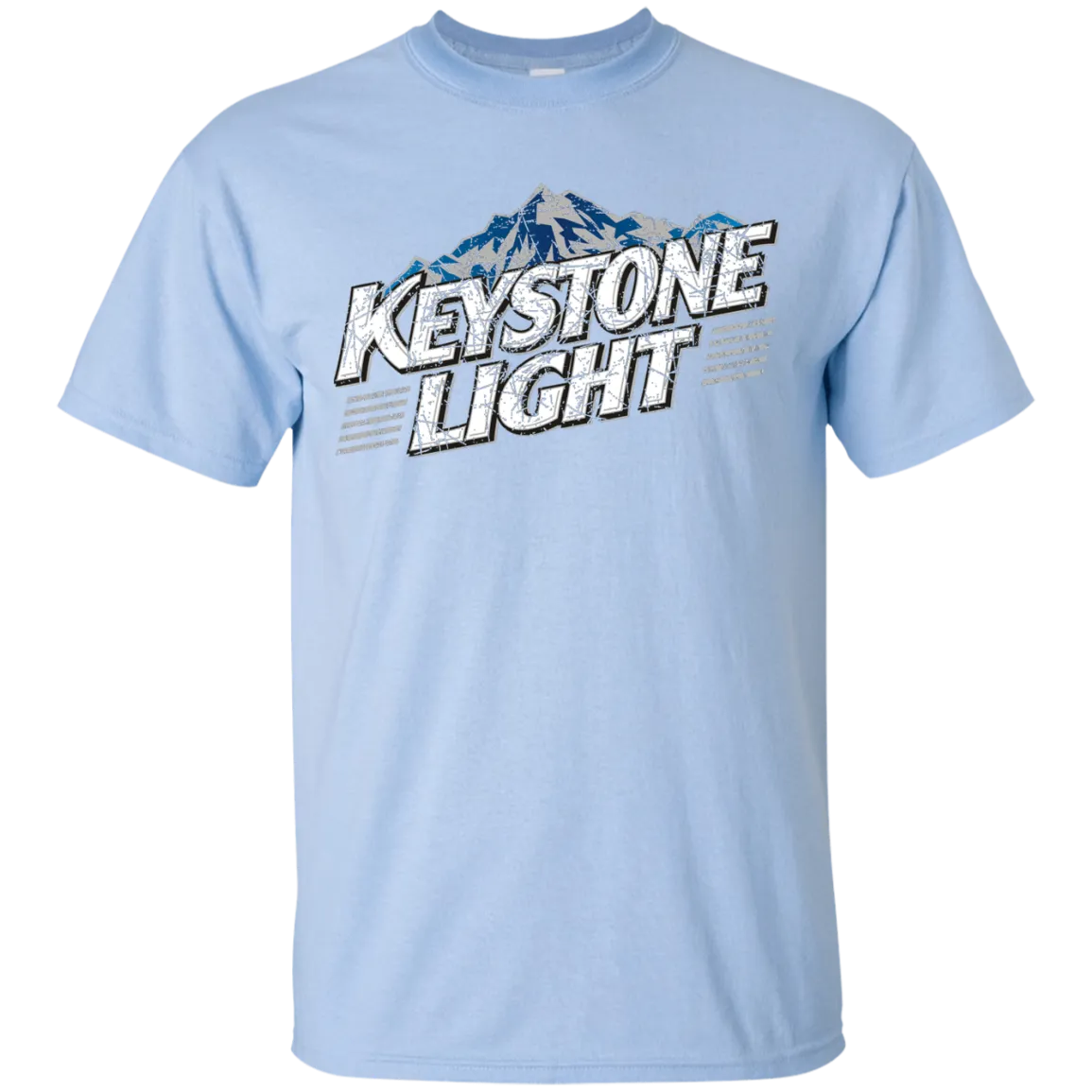 Keystone Light Beer T-Shirt Custom Designed Color Worn Label Pattern