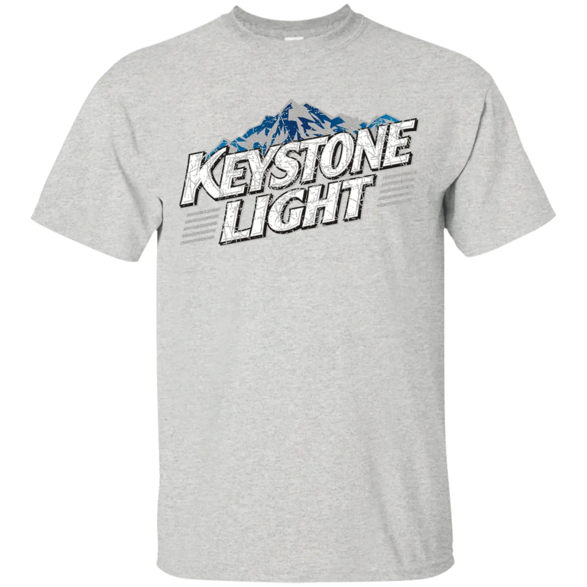 Keystone Light Beer T-Shirt Custom Designed Color Worn Label Pattern