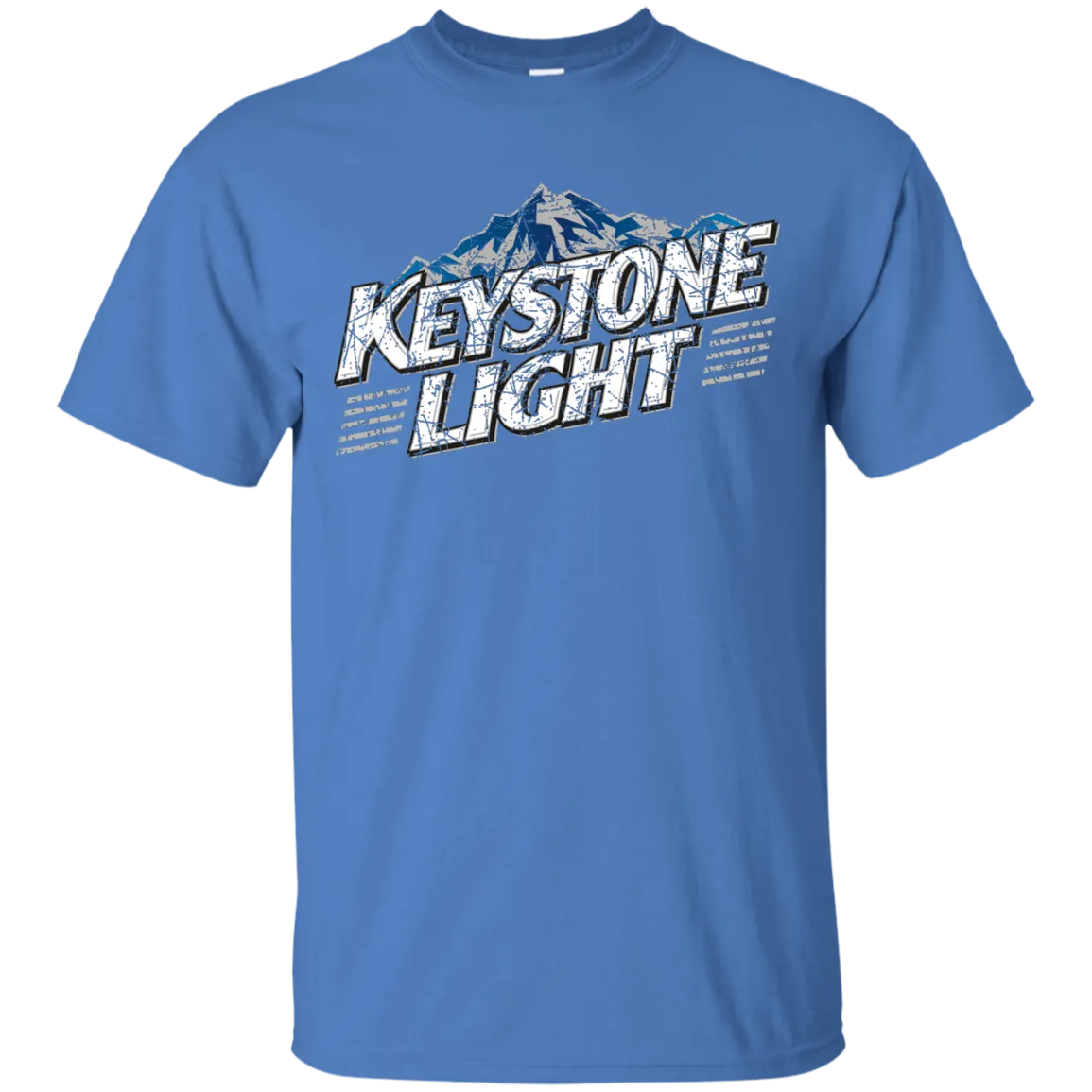 Keystone Light Beer T-Shirt Custom Designed Color Worn Label Pattern