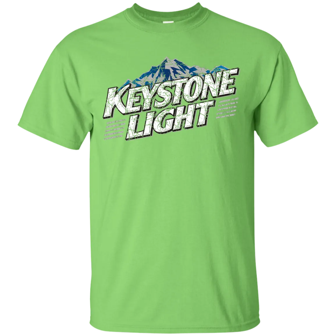 Keystone Light Beer T-Shirt Custom Designed Color Worn Label Pattern