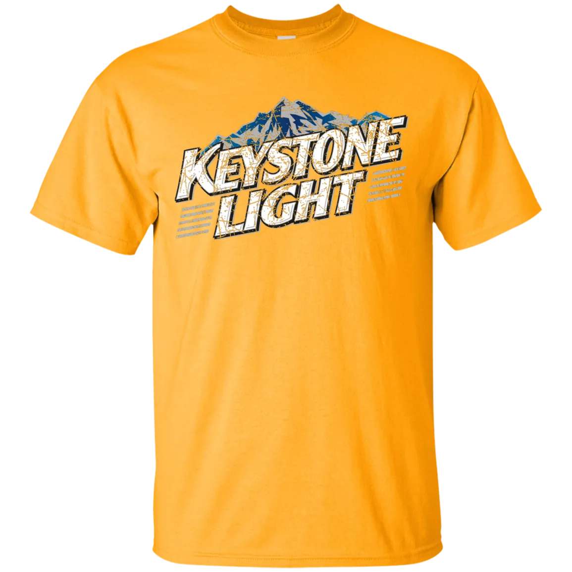 Keystone Light Beer T-Shirt Custom Designed Color Worn Label Pattern