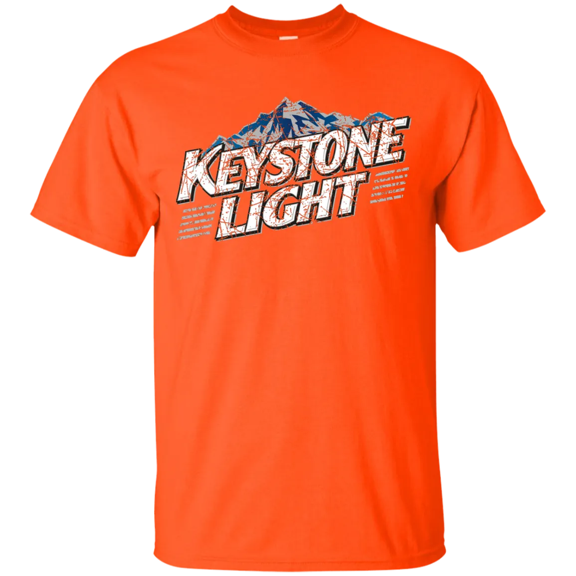 Keystone Light Beer T-Shirt Custom Designed Color Worn Label Pattern
