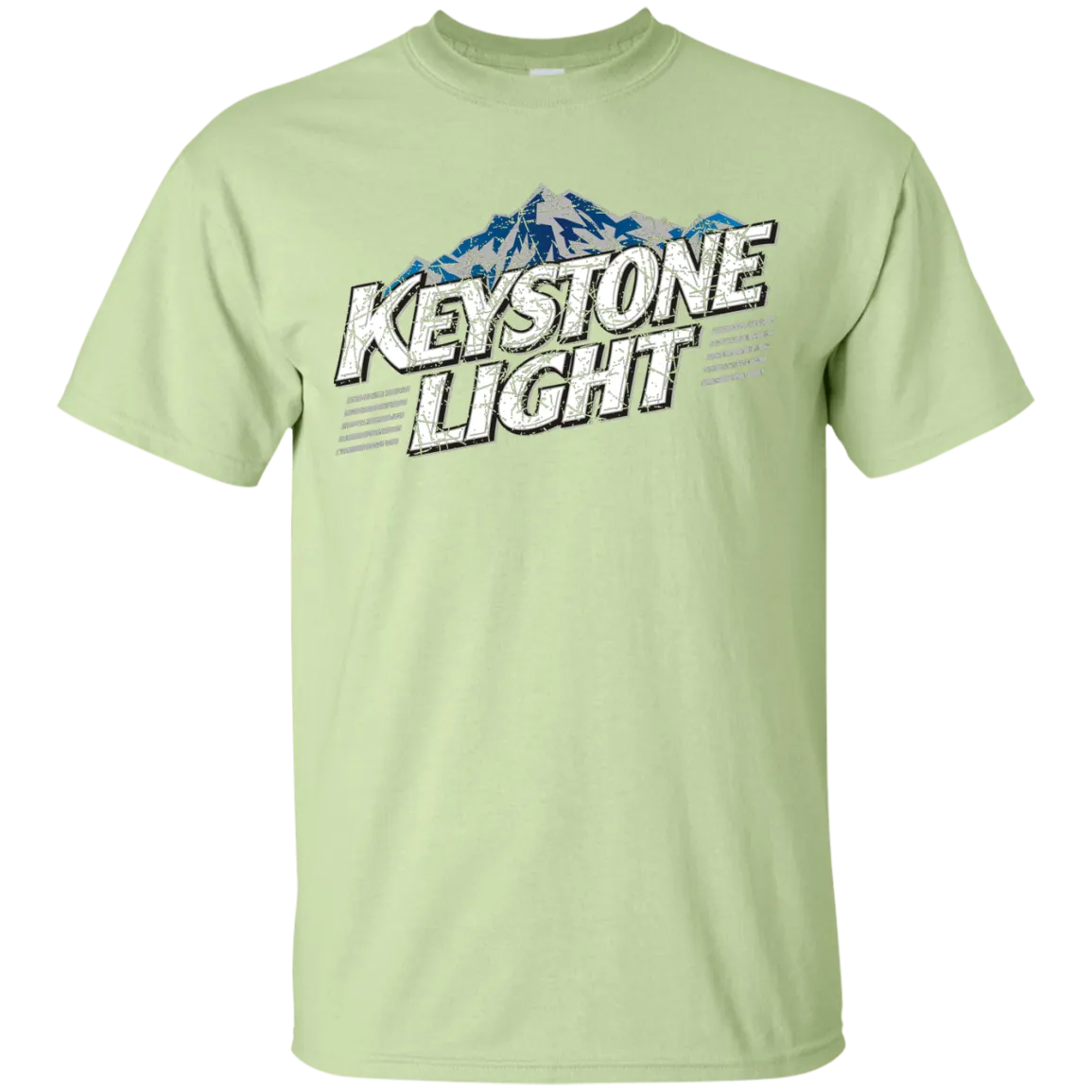 Keystone Light Beer T-Shirt Custom Designed Color Worn Label Pattern