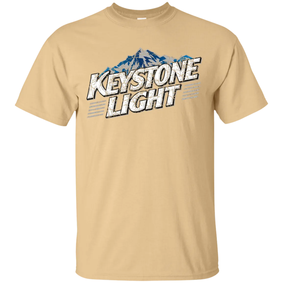 Keystone Light Beer T-Shirt Custom Designed Color Worn Label Pattern