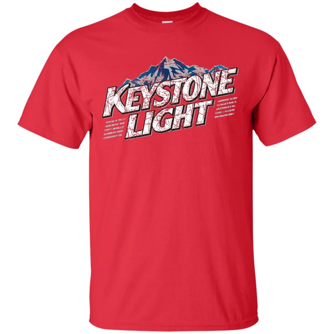 Keystone Light Beer T-Shirt Custom Designed Color Worn Label Pattern