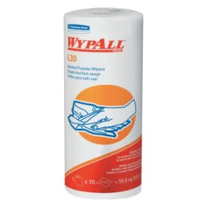 Kimberly-Clark Professional WypAll* L30 Wipers, Canister, White, 70 per roll, 05843