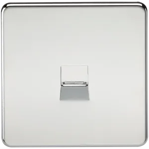 Knightsbridge SF7400PC Screwless Telephone Extension Socket - Polished Chrome