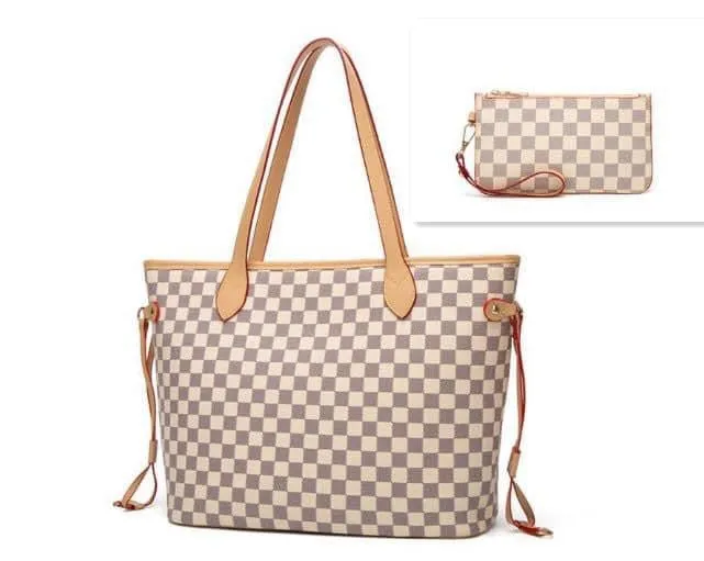 Lacey Checked Tote