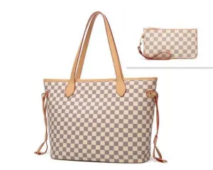 Lacey Checked Tote