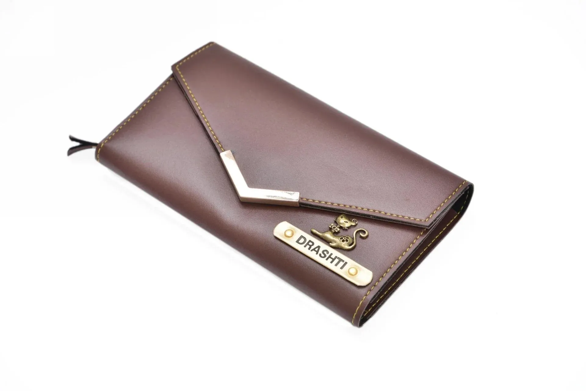 Lady Wallet & Men's Wallet & Personalised Couple Rainbow Classic WaterBottle - Brown