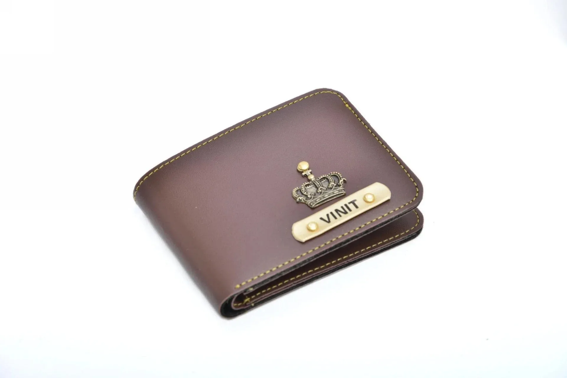 Lady Wallet & Men's Wallet & Personalised Couple Rainbow Classic WaterBottle - Brown