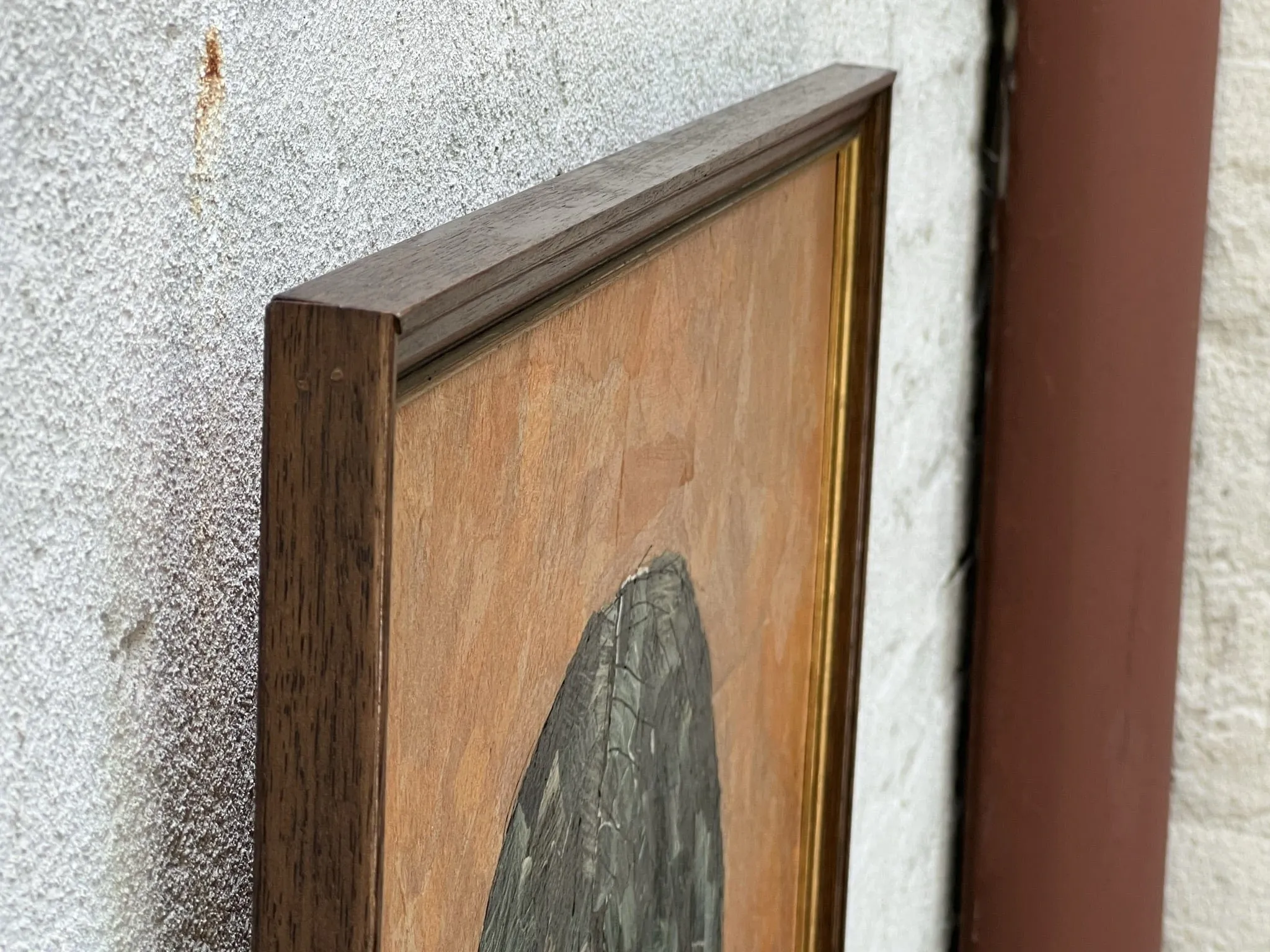 Large Framed Montage Portrait of a Young Woman, 1970s Collage Art