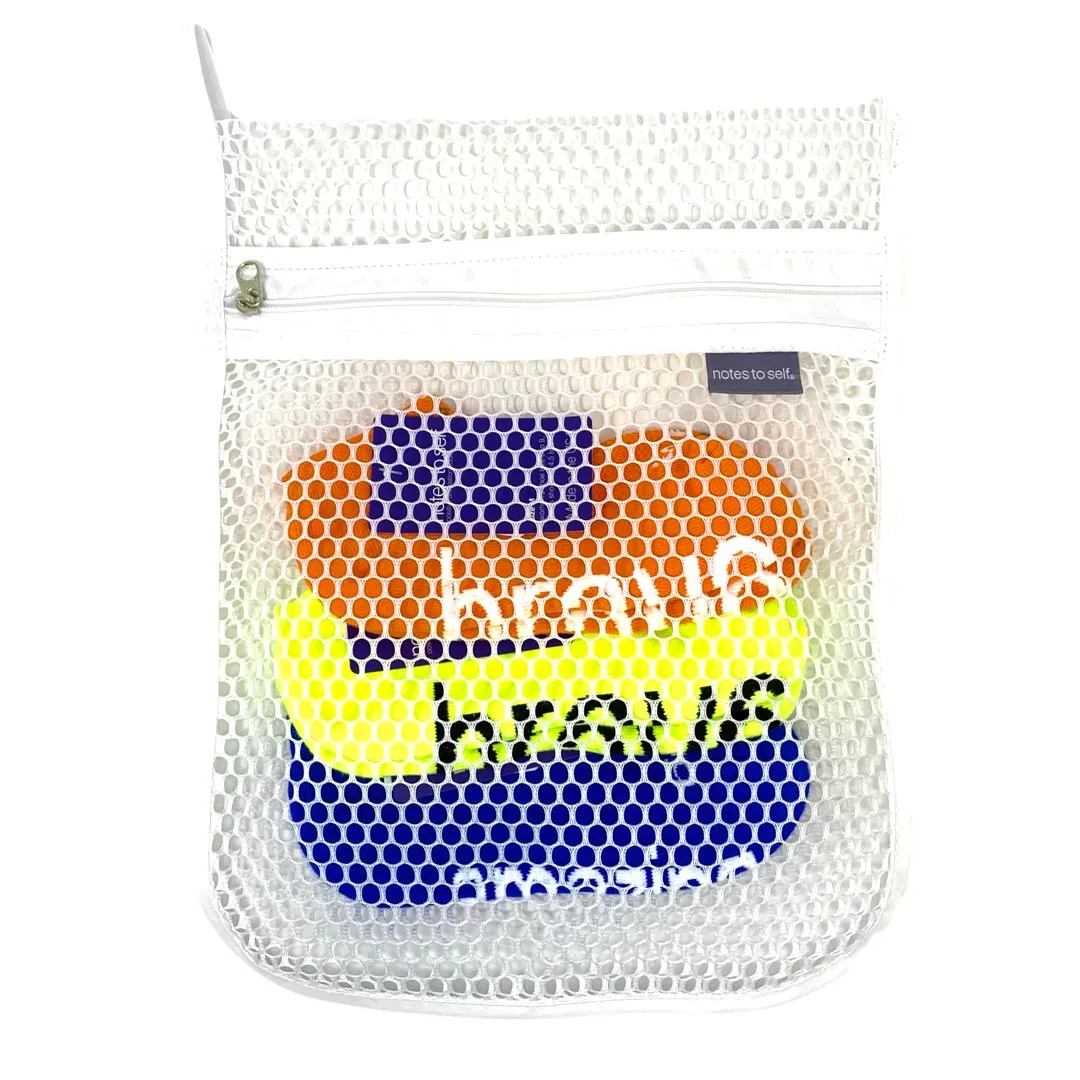 laundry bag 3-pair sock set: brave, brave, amazing