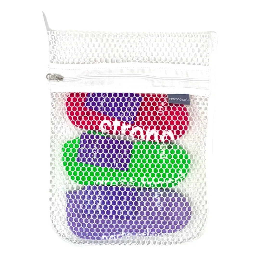 laundry bag 3-pair sock set: perfectly me, great friend, strong