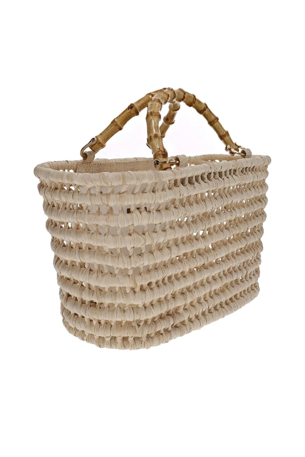 Lea Natural Bamboo Straw Tote