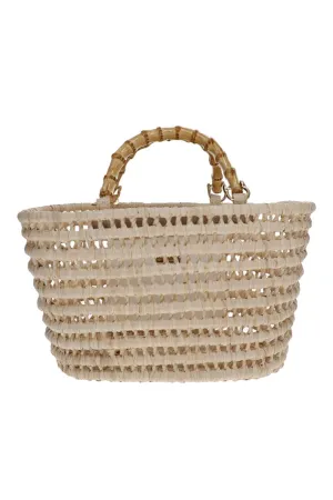 Lea Natural Bamboo Straw Tote