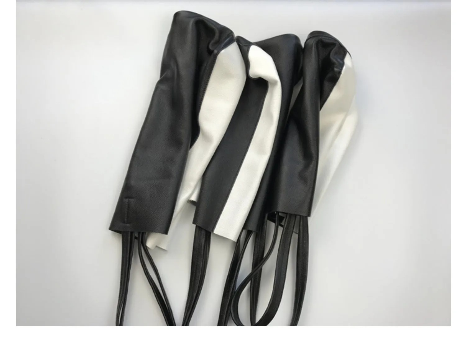 Leather Black and White Tote Black White Tote Black and White Leather Purse Two Tone Tote