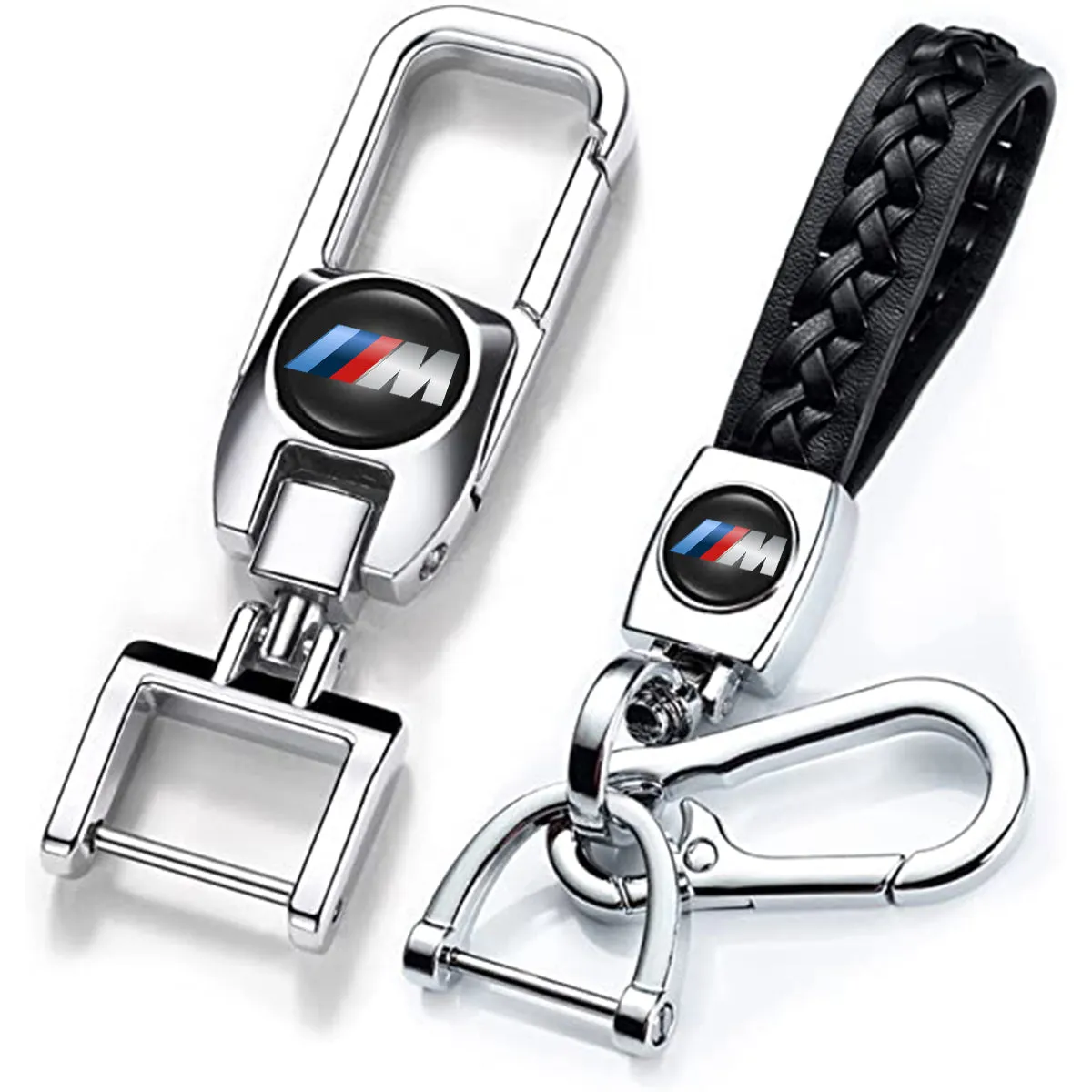 Leather Car Keychains Replacement, Custom fit for Car, Car Key Chain, Metal Keychain Accessories