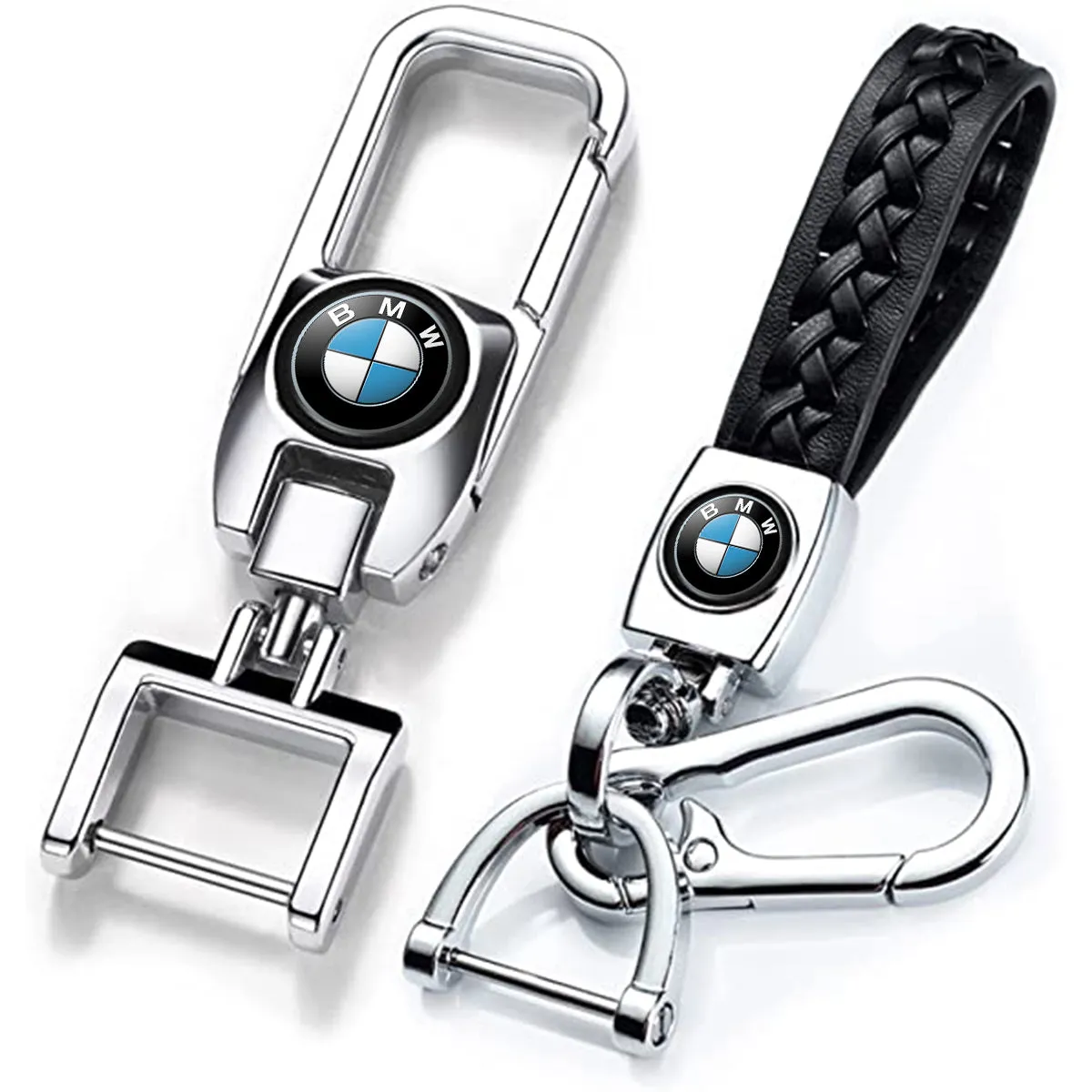 Leather Car Keychains Replacement, Custom fit for Car, Car Key Chain, Metal Keychain Accessories