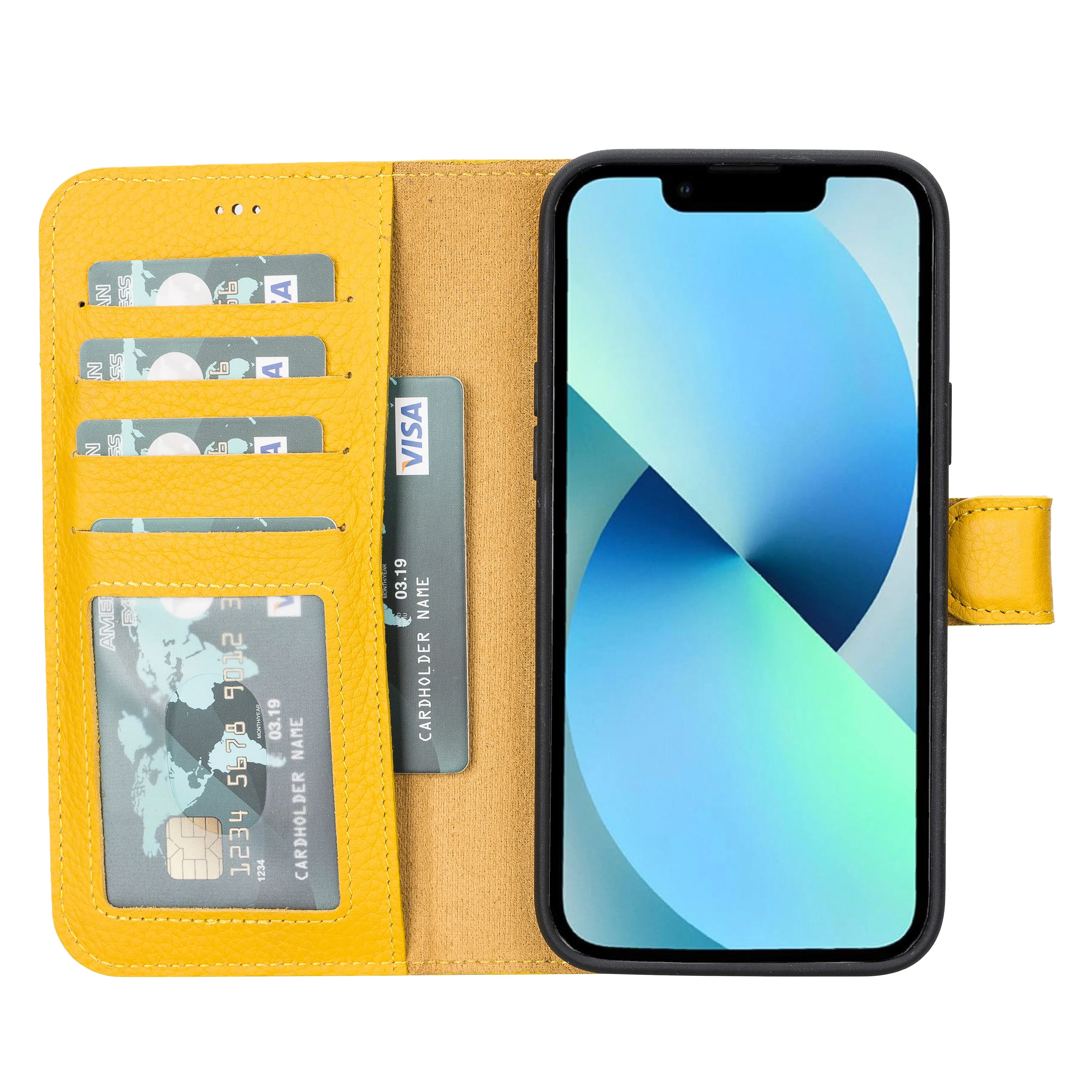 Leather Wallet Case for iPhone 15 Plus