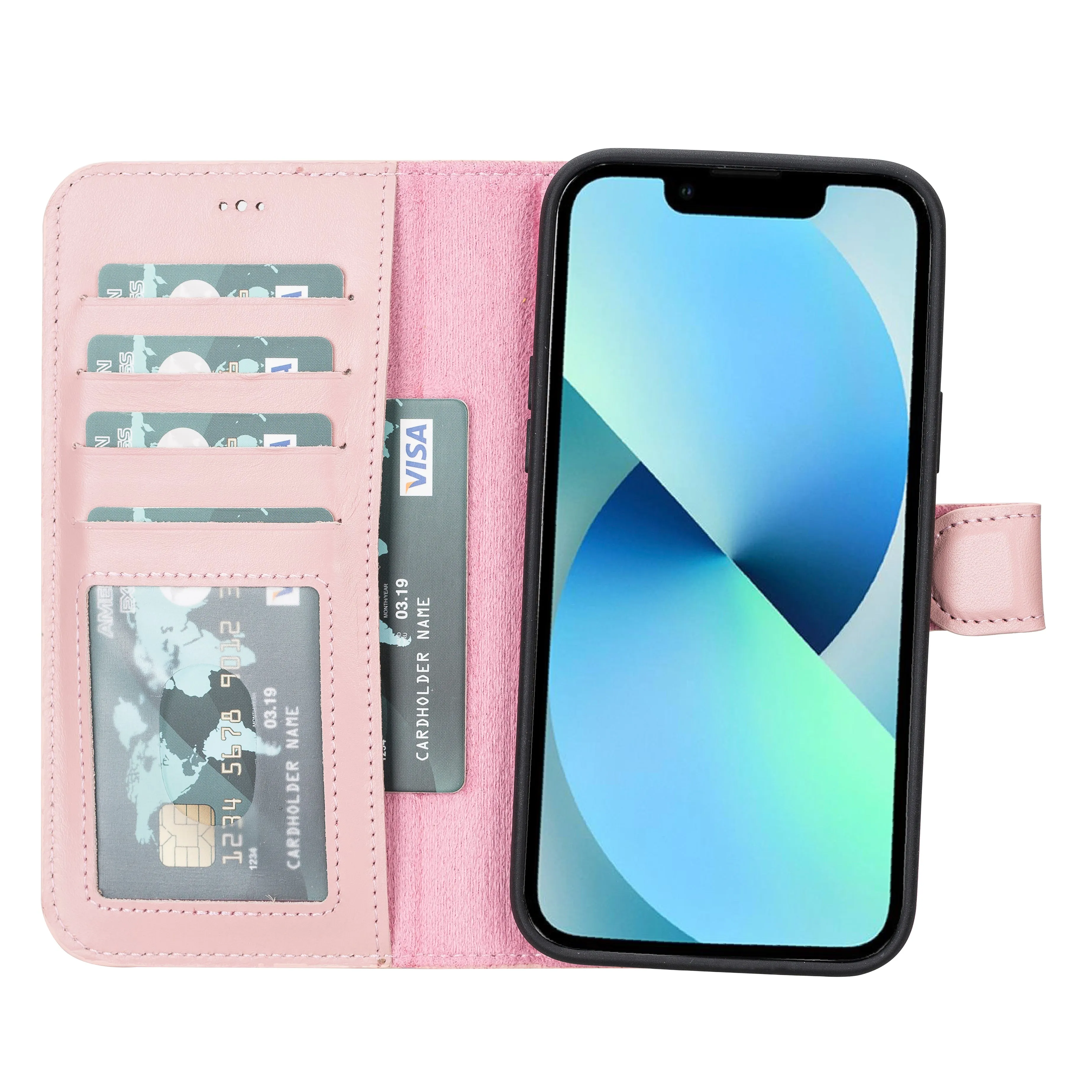Leather Wallet Case for iPhone 15 Plus