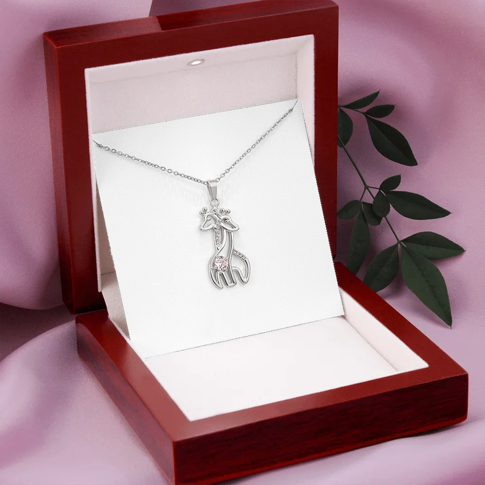 Life gave me the gift of you-Giraffe Necklace for Bonus Daughter