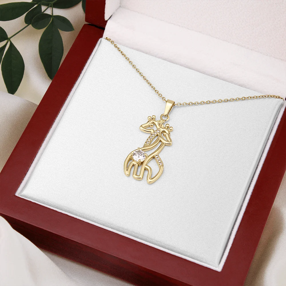 Life gave me the gift of you-Giraffe Necklace for Bonus Daughter
