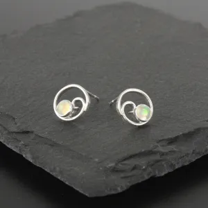 Little Wave Earrings - Opal