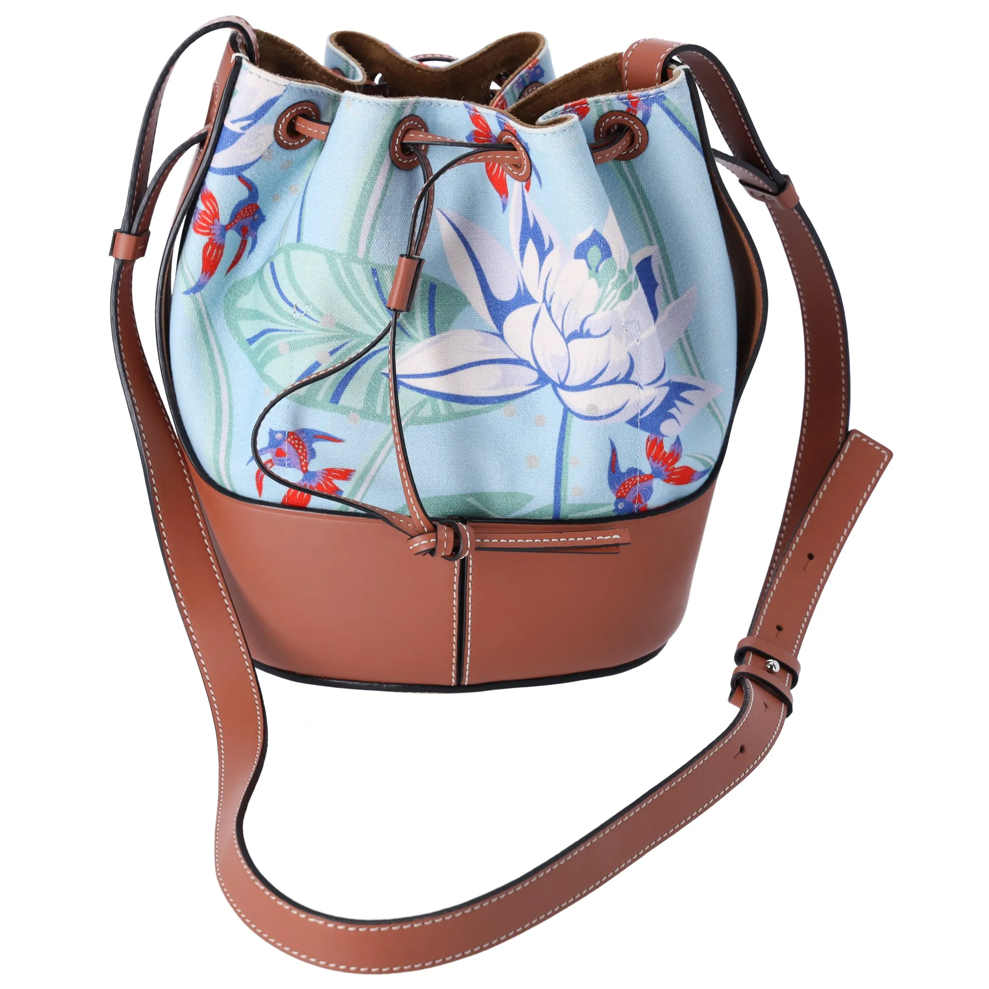 LOEWE Balloon Bag Small Shoulder Bag 328.04AC31 Light Blue Floral