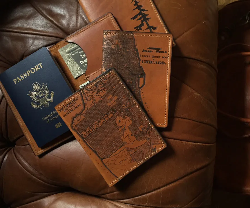 Los Angeles Map Passport Wallet