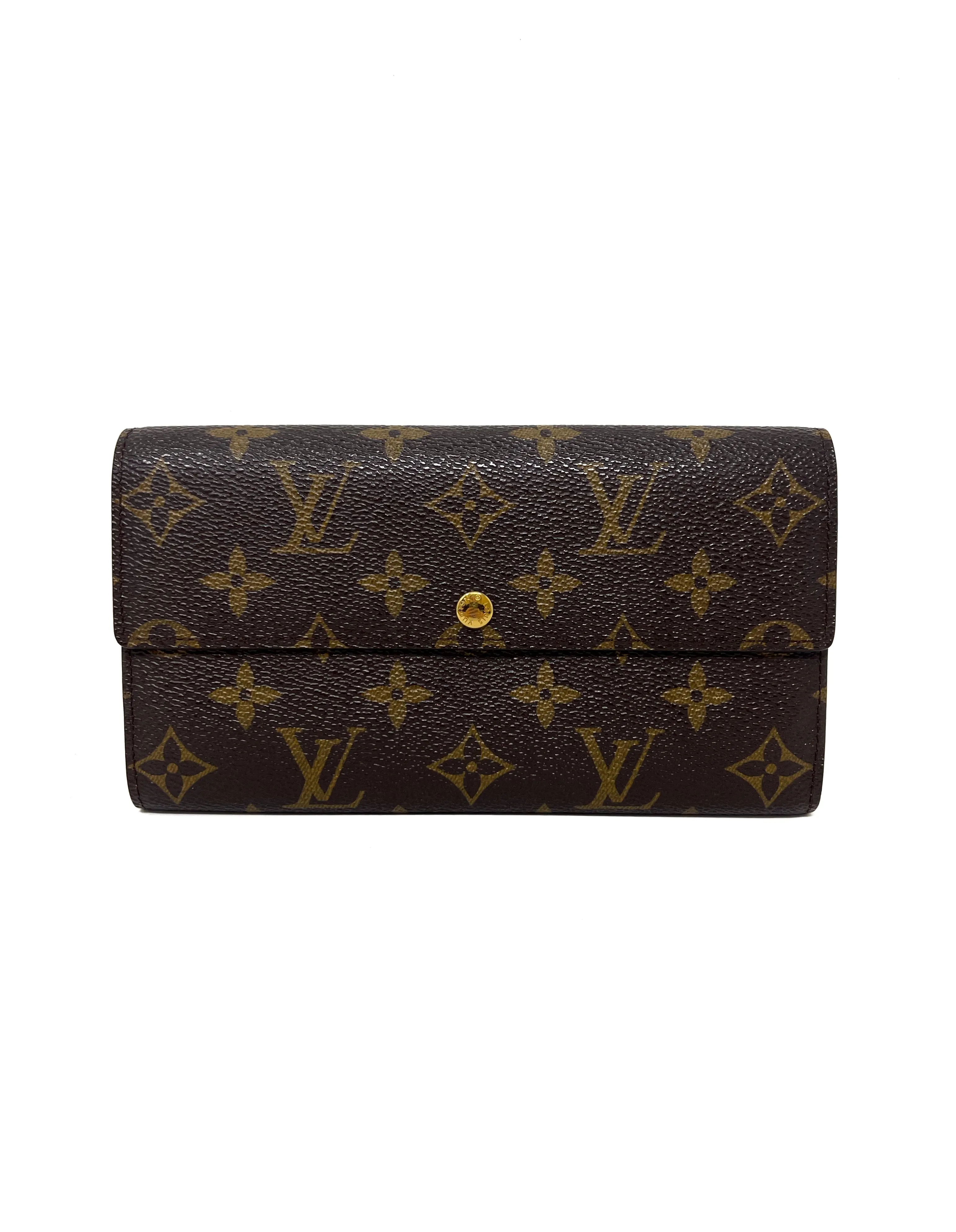 Louis Vuitton '12 'Sarah' Monogram Canvas Flap Wallet