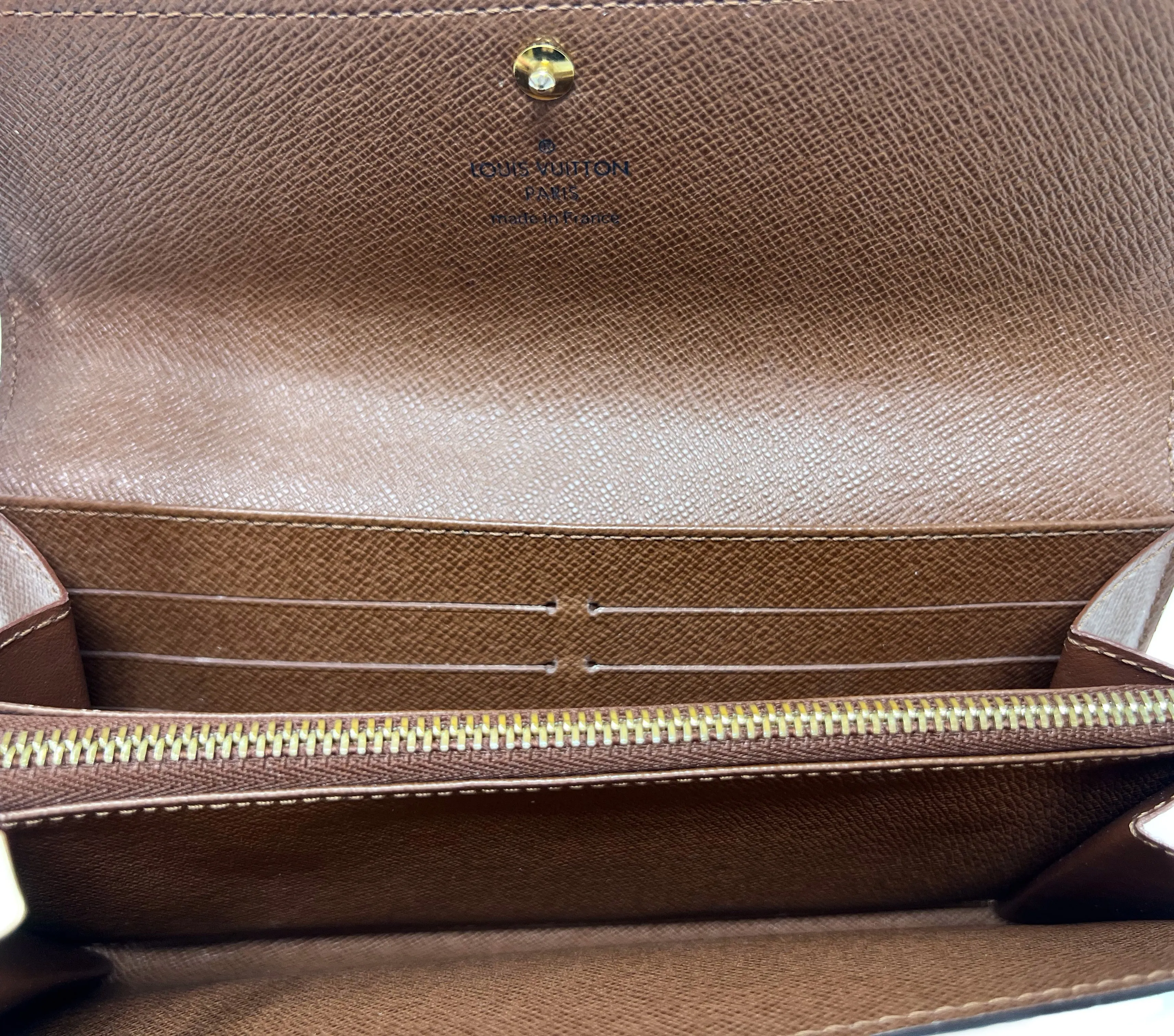 Louis Vuitton '12 'Sarah' Monogram Canvas Flap Wallet