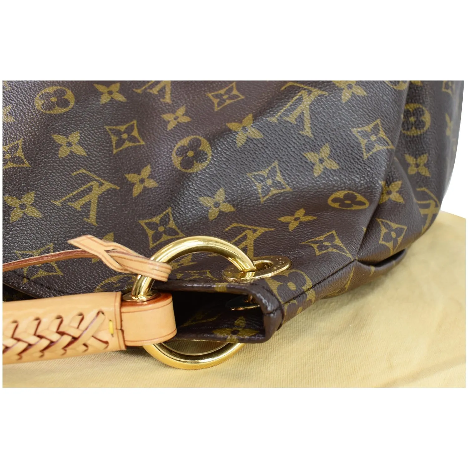 LOUIS VUITTON Artsy MM Monogram Canvas Shoulder Bag Brown