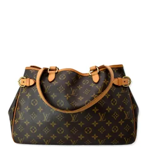 LOUIS VUITTON Batignolles Horizontal Monogram Canvas Shoulder Bag Brown