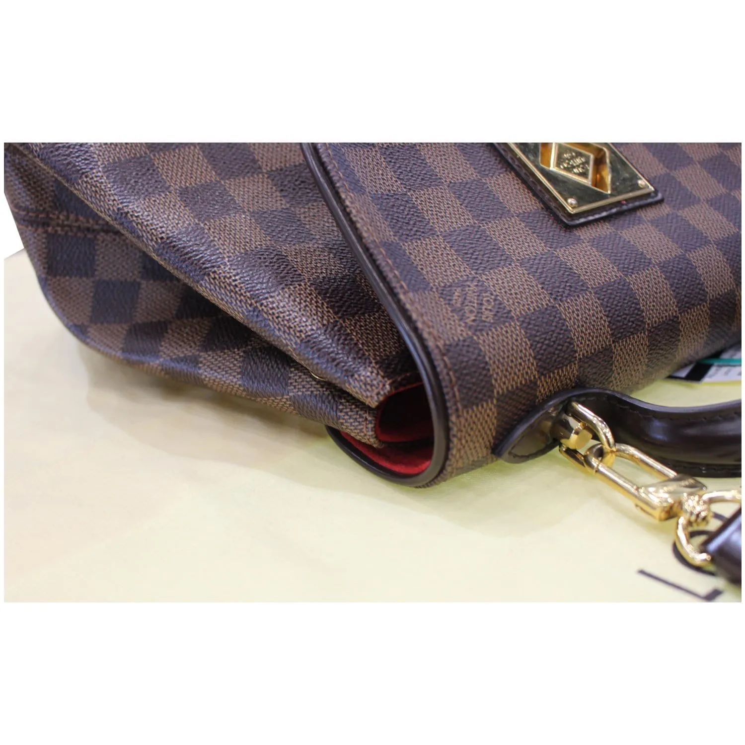 LOUIS VUITTON Bergamo PM Damier Ebene Shoulder Bag Brown
