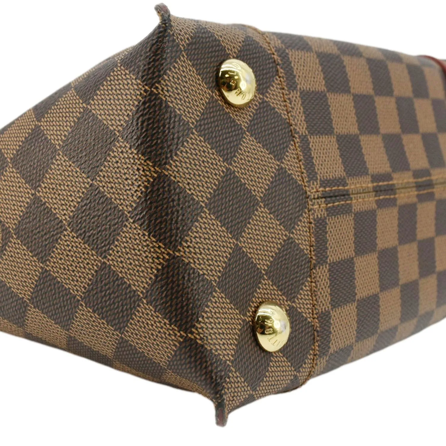 LOUIS VUITTON Caissa MM Damier Ebene Tote Bag Brown