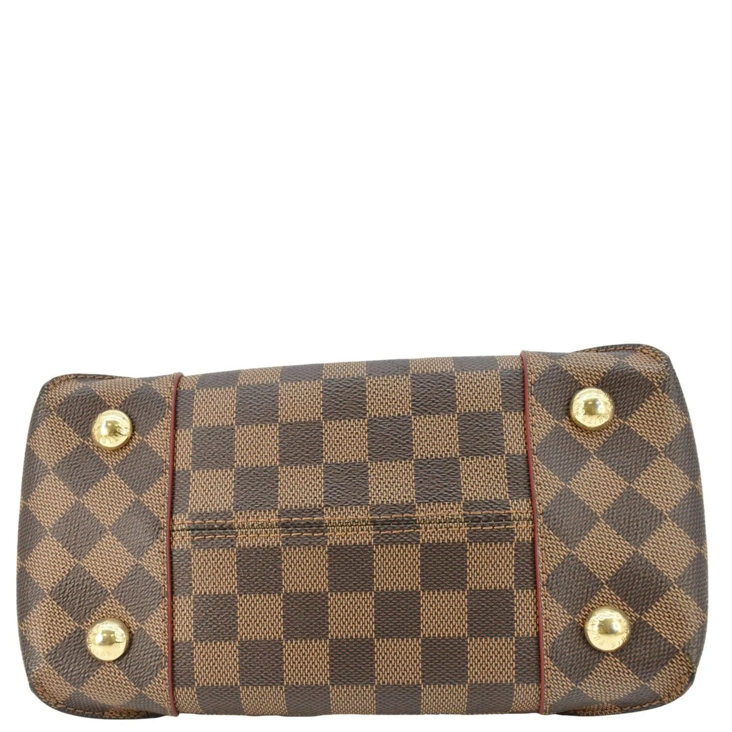 LOUIS VUITTON Caissa MM Damier Ebene Tote Bag Brown